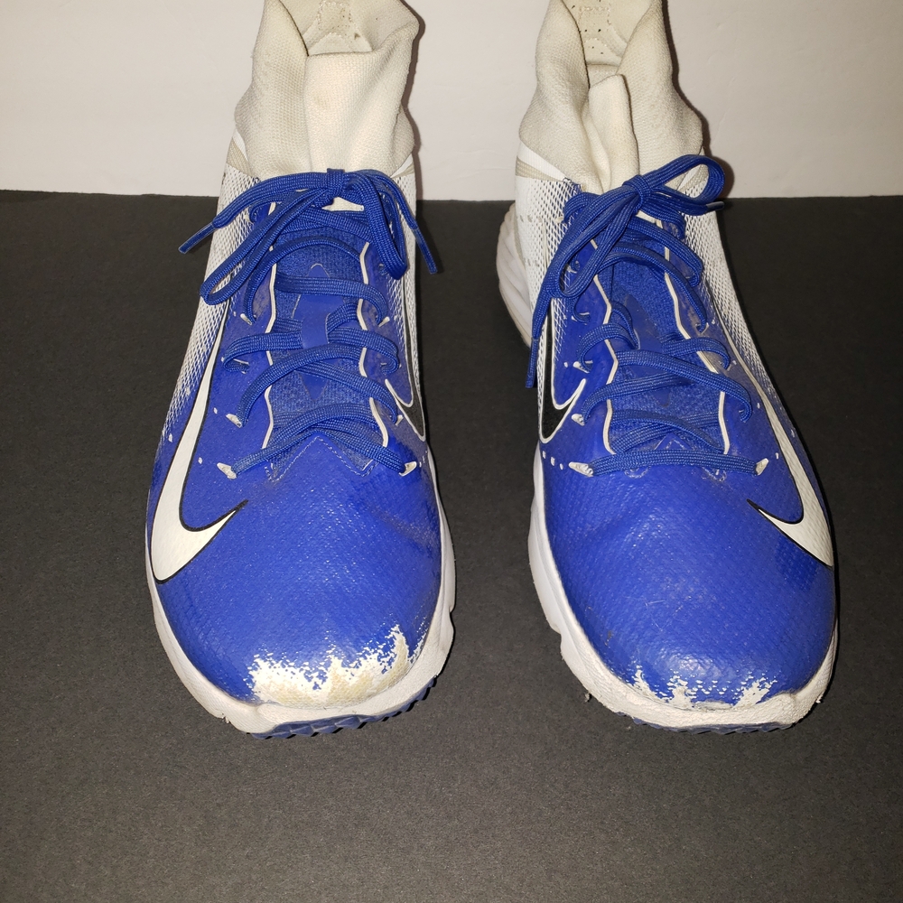 Nike Vapor Untouchable Speed Turf 2 White And  Royal Blue High-Top Football